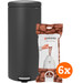 Brabantia NewIcon Pedaalemmer 30 Liter Infinite Grey + Vuilniszakken (120 stuks) Main Image