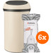 Brabantia Touch Bin 60L Soft Beige + Trash Bags (120 units) Main Image