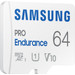 Samsung PRO Endurance 64 Go microSDXC + Adaptateur SD côté gauche