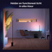 Philips Hue Gradient Signe White and Color Lampadaire Noir + Variateur 