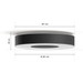 Philips Hue Xamento Bathroom Ceiling Lamp - White and Colored Light - Black - 38cm 