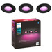 Philips Hue Xamento Spot Encastré pour Salles de Bain Noir White & Color Lot de 3 