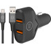 BlueBuilt Quick Charge Autolader 18W Zwart + Micro Usb Kabel 1,5m Nylon Zwart Main Image