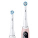 Oral-B iO 6n Blanc et Rose Clair Lot de 2 + Brossettes (8 pièces) détail