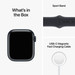 Apple Watch Series 8 45mm Midnight Aluminum Midnight Sport Band + Charger packaging