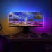 Philips Hue Play Lightstrip PC 24-27 inch + Lichtbalk Zwart Duopack + Bridge product in gebruik