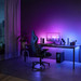 Philips Hue Play Lightstrip PC 24-27 inch + Lichtbalk Zwart Duopack + Bridge product in gebruik