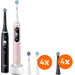 Oral-B iO 6n Zwart en Lichtroze Duopack + iO Ultimate Clean opzetborstels (8 stuks) Main Image