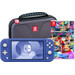 Nintendo Switch Lite Blauw + Mario Kart 8 Deluxe + Bigben Beschermtas Main Image