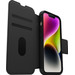 Otterbox Strada Apple iPhone 14 Book Case Leer Zwart rechterkant