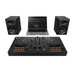 Pioneer DJ DDJ-FLX4 + Pioneer DJ DM-40D Black product in use