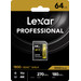 Lexar Professional 1800x GOLD 64GB SDXC 170mb/s packaging