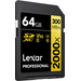 Lexar Professional 2000x GOLD 64 Go SDXC 300 Mo/s côté droit