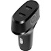 BlueBuilt Power Delivery Chargeur de Voiture Rapide 45 W Noir + Câble Lightning 1,5 m Nylon Blanc dessus