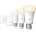 Philips Hue White Starter Pack E27 met 3 lampen, dimmer + Bridge voorkant