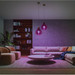 Philips Hue White & Color Starter 5-Pack E27 + dimmer product in gebruik