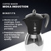 Bialetti New Moka Induction Noir 6 Tasses 