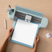 Cricut Color Changing Iron-On (UV-activated) Pastel Blue 30x48cm product in use