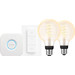 Philips Hue Filament White Ambiance Globe 2-pack Starter Pack Main Image