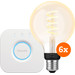 Philips Hue Filament White Ambiance Globe 6-Pack + Bridge Main Image