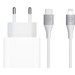 Apple Chargeur USB-C 20 W + Câble Lightning 1,5 m Nylon Blanc Main Image