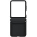 Samsung Galaxy Z Flip 5 Back Cover Leer Zwart voorkant