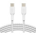 Belkin USB-C to USB-C Cable 1m Nylon White front