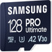 Samsung PRO Ultimate 128 Go (2023) microSDXC + Lecteur USB côté gauche