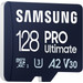 Samsung PRO Ultimate 128 GB (2023) microSDXC + USB lezer rechterkant