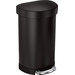 Simplehuman Poubelle Liner Pocket Semi-ronde 45 Litres Noir côté droit