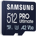 Samsung PRO Ultimate 512GB (2023) MicroSDXC + SD Adapter 