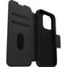 Otterbox Strada Apple iPhone 15 Pro Book Case Leer Zwart Met MagSafe linkerkant