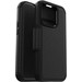 Otterbox Strada Apple iPhone 15 Pro Book Case Leer Zwart Met MagSafe rechterkant