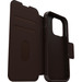 Otterbox Strada Apple iPhone 15 Pro Book Case Leer Bruin Met MagSafe rechterkant