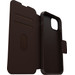 Otterbox Strada Apple iPhone 15 Plus Book Case Leer Bruin Met MagSafe linkerkant