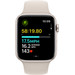 Apple Watch SE (2022) 4G 44mm Starlight Aluminium Sportband M/L voorkant