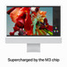 Apple iMac 24 inches (2023) M3 (8-core CPU/8-core) GPU 8GB/256GB Silver AZERTY visual supplier