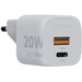 Xtorm Fast Charger with 2 USB Ports 20W White left side