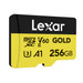 Lexar Professional GOLD 256GB microSDXC 280mb/s voorkant