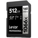 Lexar Professional 1066x SILVER 512GB SDXC 160mb/s voorkant