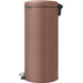 Brabantia NewIcon Pedal Trash Can 30L Satin Taupe right side