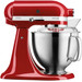 KitchenAid 5KSM185PSEER Rouge Empire + Rouleau à Pâtes et Set de Découpe (3 Pièces) côté droit