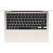 Apple MacBook Air 13 inch (2024) M3 (8 core CPU/10 core GPU) 8GB/512GB Sterrenlicht AZERTY bovenkant