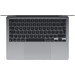 Apple MacBook Air 13 inch (2024) M3 (8 core CPU/8 core GPU) 8GB/256GB Spacegrijs AZERTY bovenkant