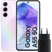 Samsung Galaxy A55 256GB Pink 5G + Samsung 25W Fast Charger Black Main Image