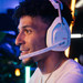 Logitech G Astro A50 X Wireless PC/Xbox/PlayStation Gaming Headset - White product in use