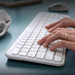 Logitech MK950 Signature Slim Wireless Keyboard and Mouse Combo AZERTY White product in use