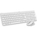 Logitech MK950 Signature Clavier Sans Fil Connecté et Souris Combo Azerty Blanc Main Image