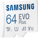 Samsung EVO Plus (2024) microSD 64 Go + Adaptateur SD côté droit