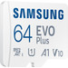 Samsung EVO Plus (2024) microSD 64 Go + Adaptateur SD côté gauche